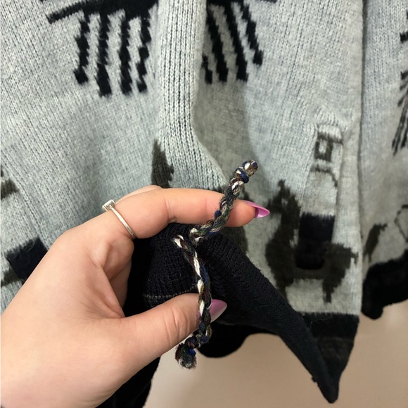 Mens handmade Otavalo wool sweater L/XL - Picture 3 of 6